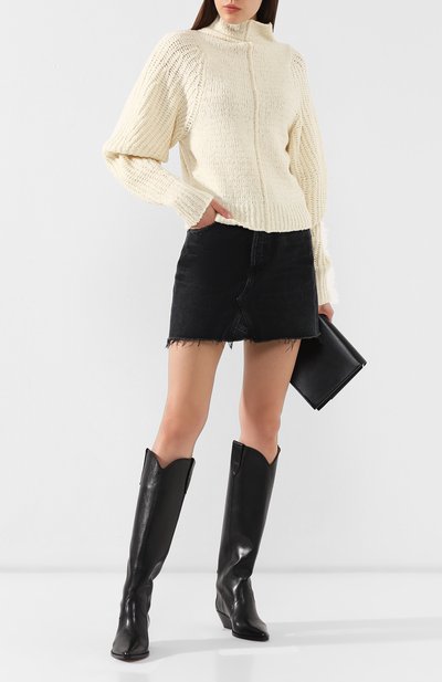 Кожаные сапоги danvee ISABEL MARANT черного цвета по цене 83500 руб., арт. DENVEE/BT0072-19A008S, фото 2 Кожаные сапоги danvee ISABEL MARANT, арт. DENVEE/BT0072-19A008S, фото 2