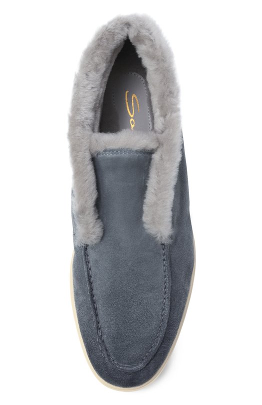 Замшевые ботинки Santoni WUYG58457TISAU0F Синий  WUYG58457TISAU0F Фото 6