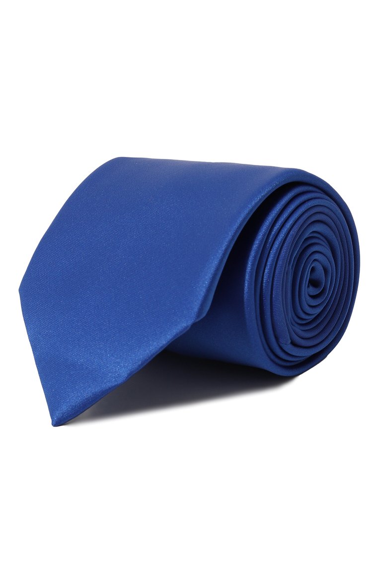 Мужской шелковый галстук BROUBACK синего цвета, арт. TIE 8CM/SS23 | Фото 1 (Материал: Текстиль, Шелк; Принт: Без принта; Материал сплава: Проставлено; Нос: Не проставлено)