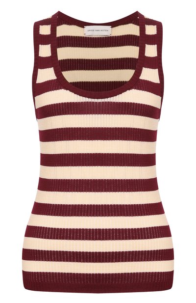 Женский хлопковая майка DRIES VAN NOTEN, арт. 011223/3702