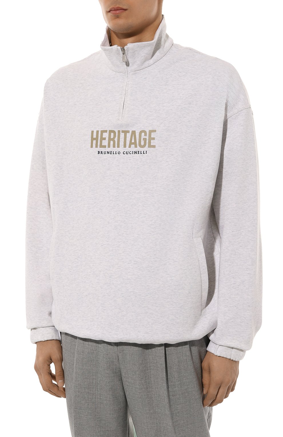 Хлопковый свитшот BRUNELLO CUCINELLI, арт. MW8369034G, фото 3