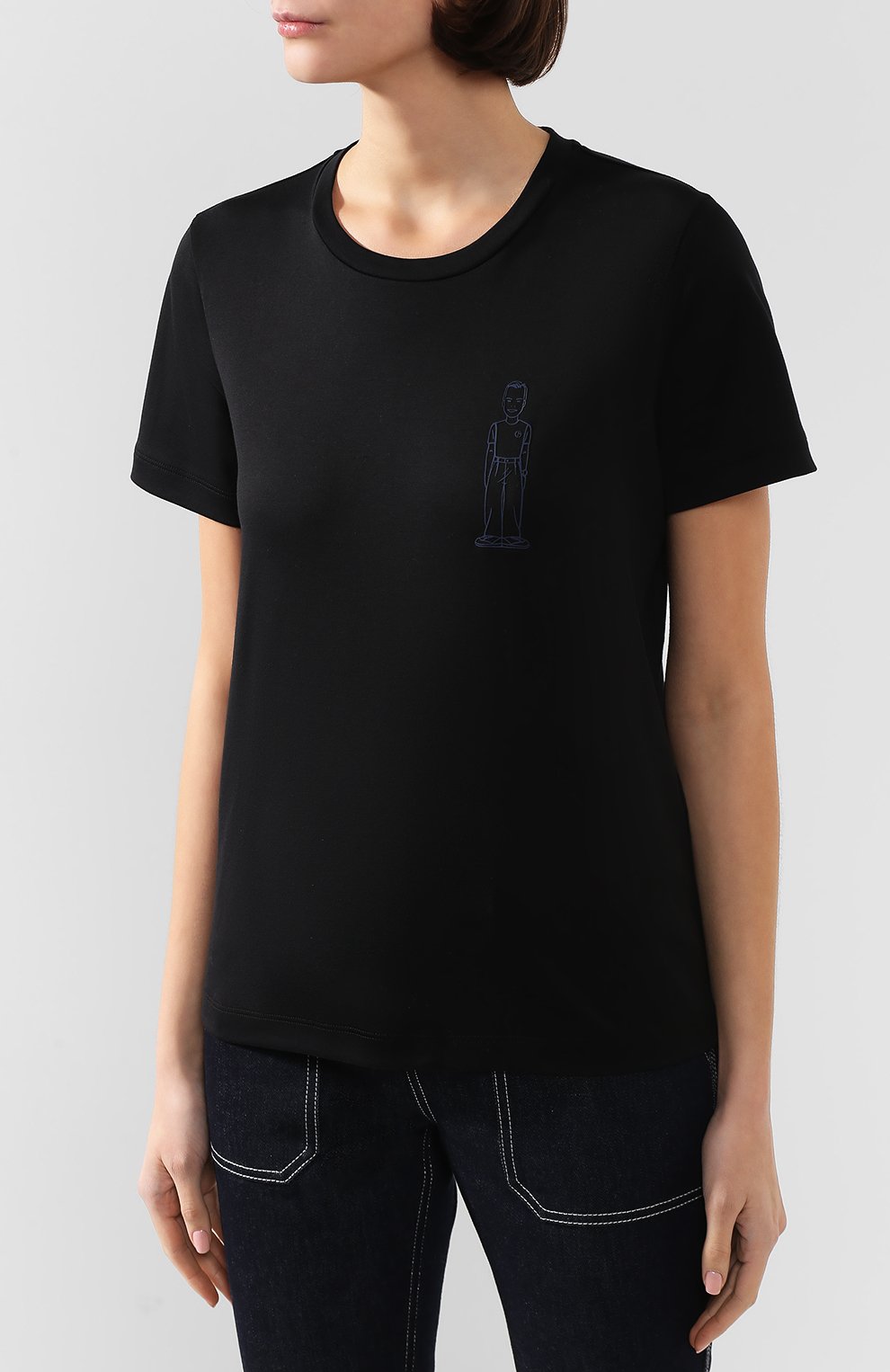 Хлопковая футболка GIORGIO ARMANI черного цвета по цене 42350 руб., арт. 6GAM61/AJRQZ, фото 3 Хлопковая футболка GIORGIO ARMANI, арт. 6GAM61/AJRQZ, фото 3