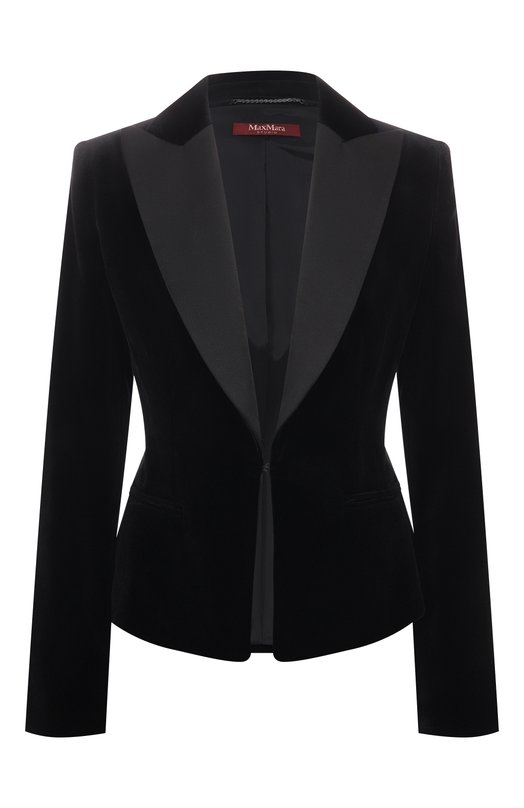 Бархатный жакет Max Mara Studio E0LIE Чёрный E0LIE