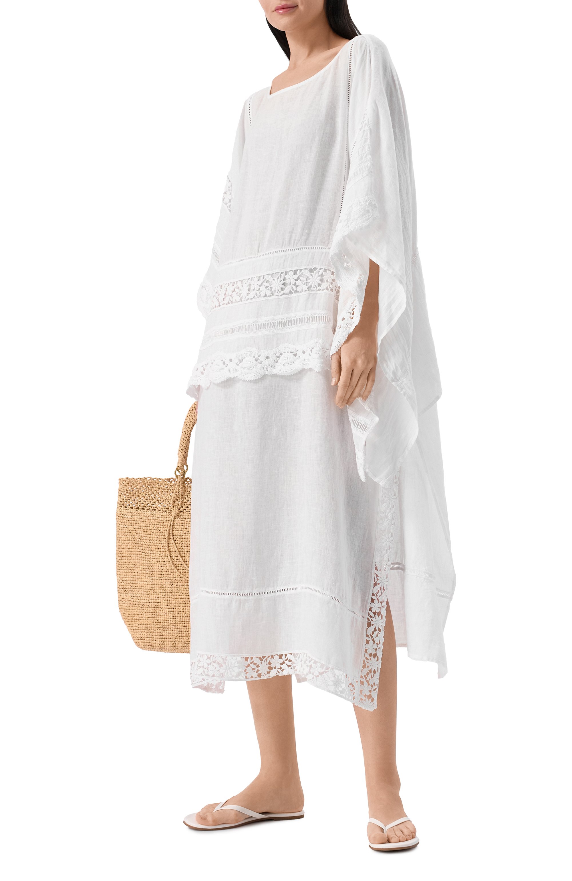 Льняное платье 120% LINO белого цвета по цене 79150 руб., арт. 32ALIW4PJU/000D703, фото 2 Льняное платье 120% LINO, арт. 32ALIW4PJU/000D703, фото 2