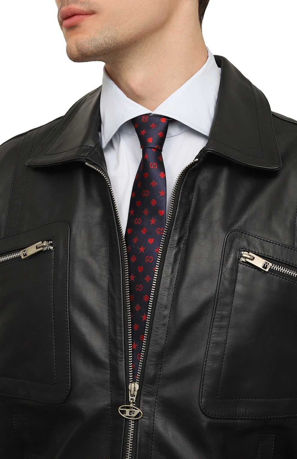 Шелковый галстук GUCCI, арт. 545834 4E017, фото 2