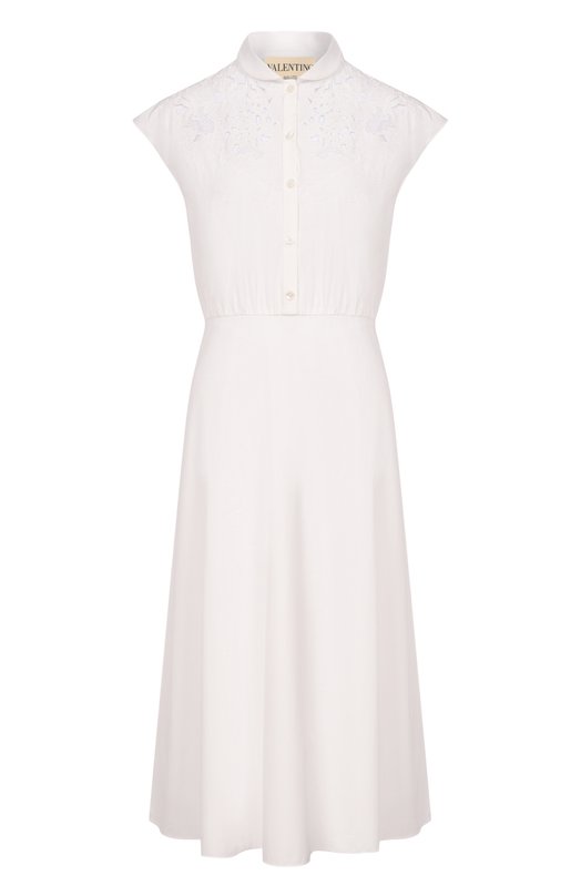 Хлопковое платье Valentino 8B3VAJR5/9VN Белый 8B3VAJR5/9VN