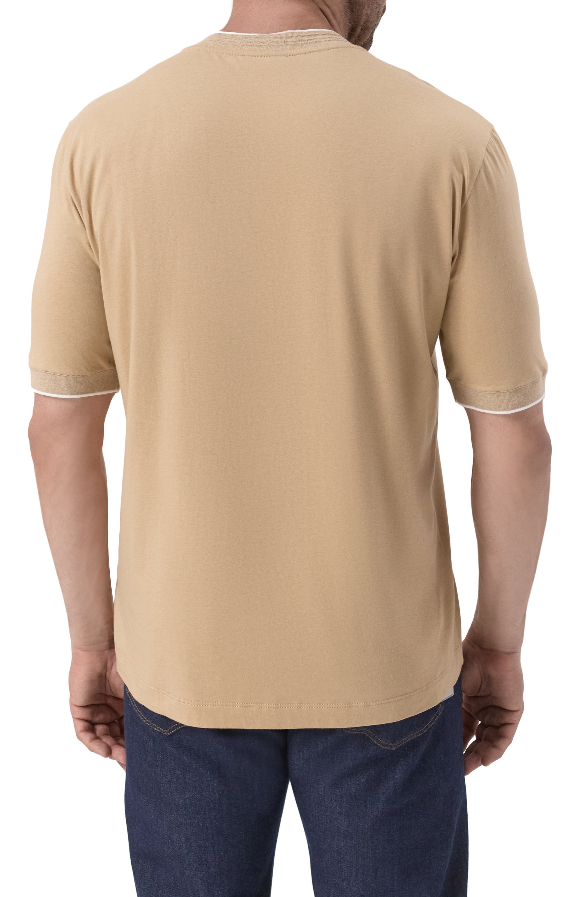 Футболка из хлопка и лиоцелла CANALI, арт. T0866B/MJ02241, фото 4