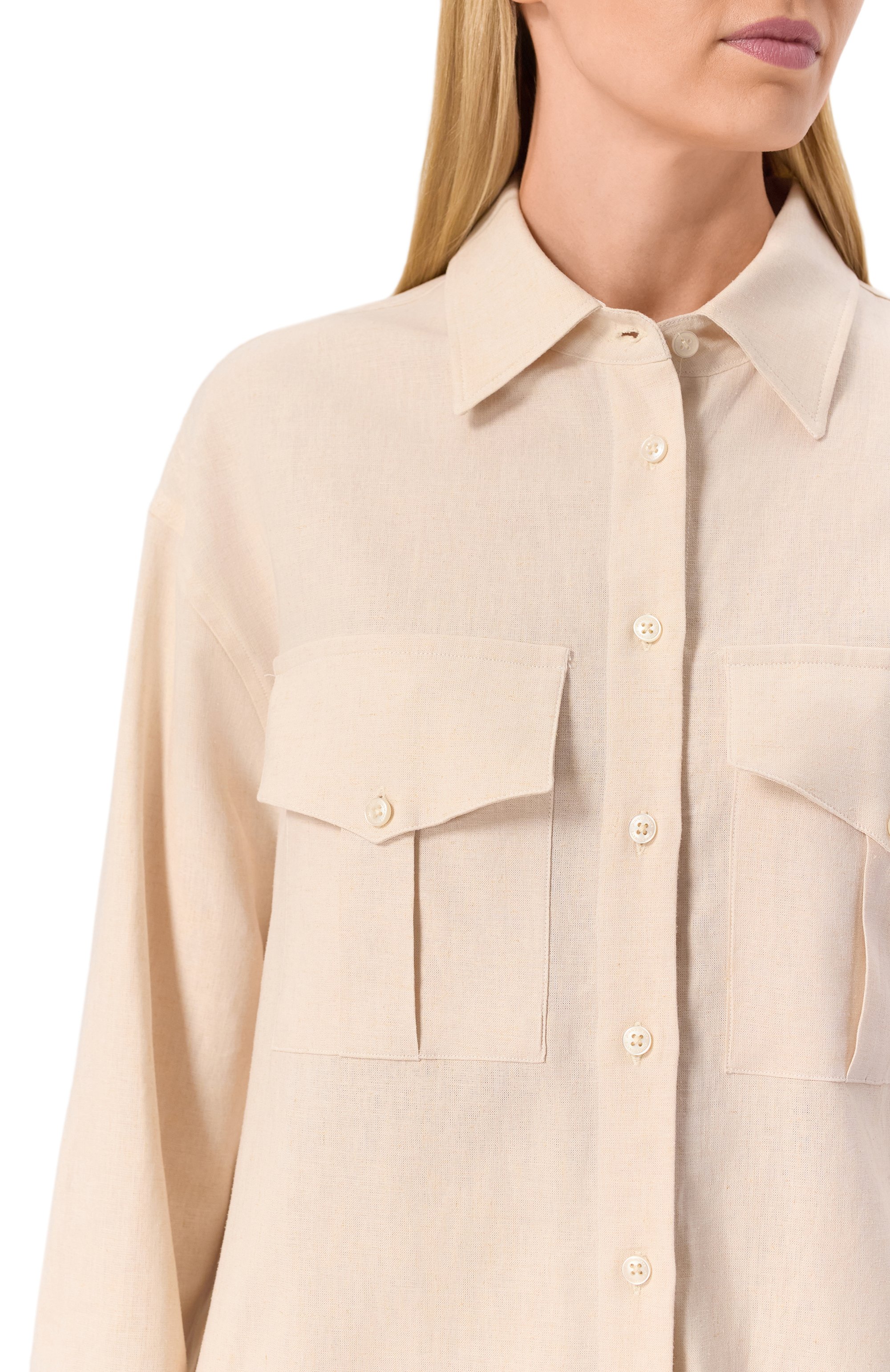 Рубашка изо льна и вискозы HINNOMINATE, арт. HMABW01845, фото 5