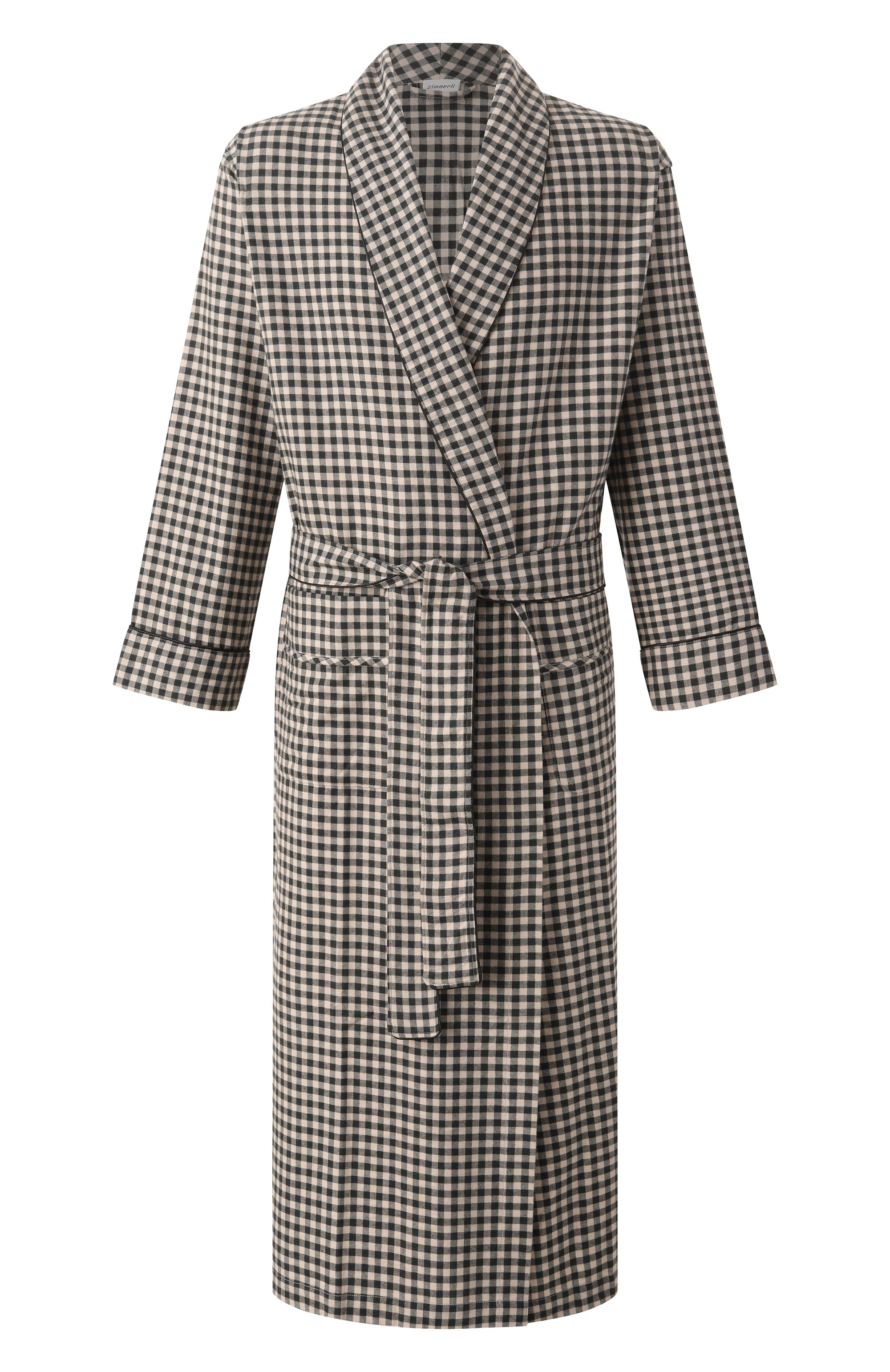 Халат из хлопка и шерсти ZIMMERLI, арт. 4600-75143, фото 1