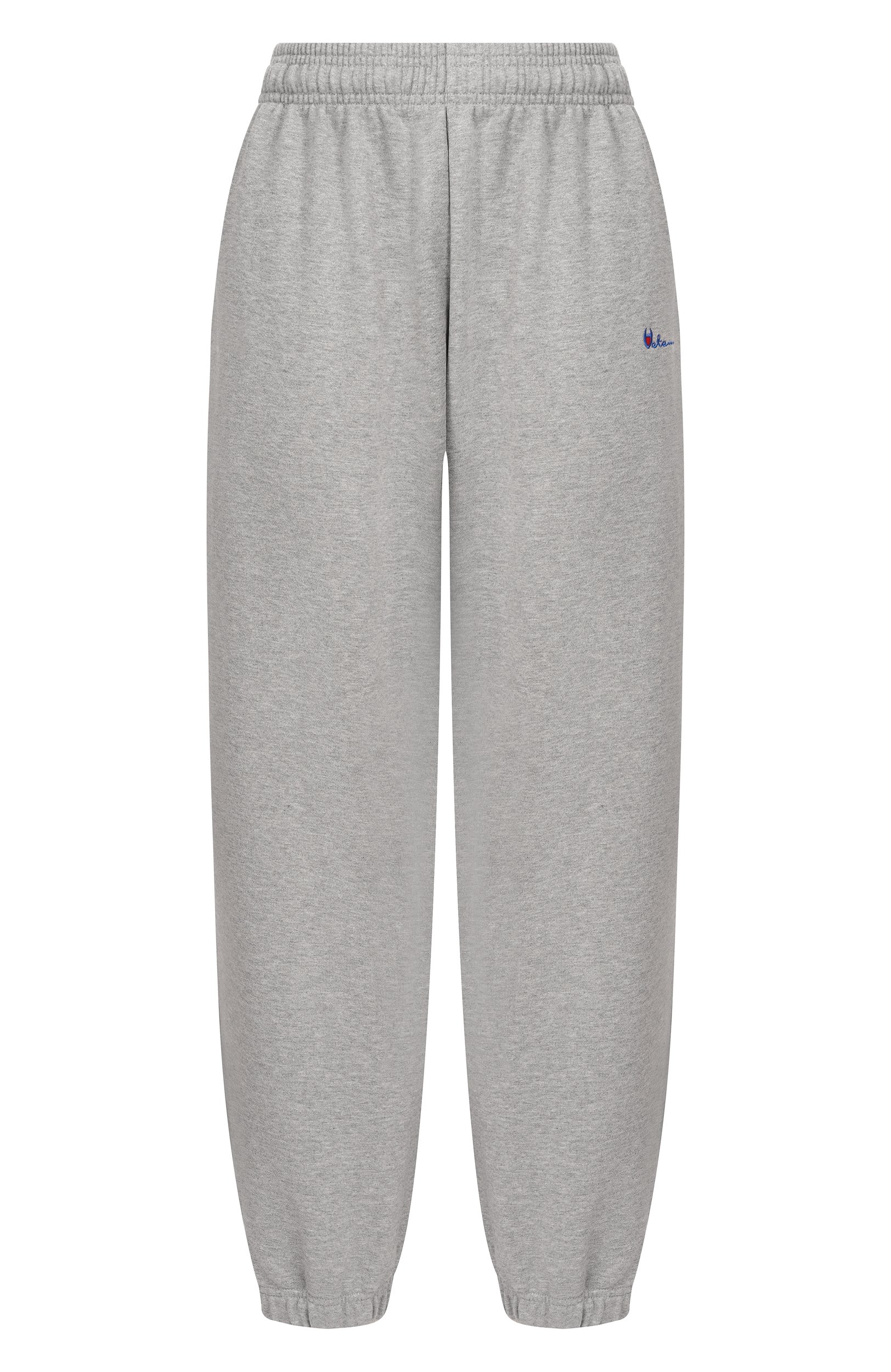Хлопковые джоггеры vetements x champion VETEMENTS серого цвета по цене 109500 руб., арт. MH27SP225G, фото 1 Хлопковые джоггеры vetements x champion VETEMENTS, арт. MH27SP225G, фото 1