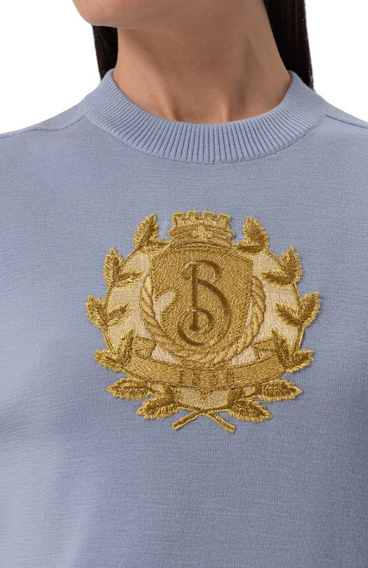 Шерстяной пуловер Burberry 8108432 Голубой  8108432 Фото 5