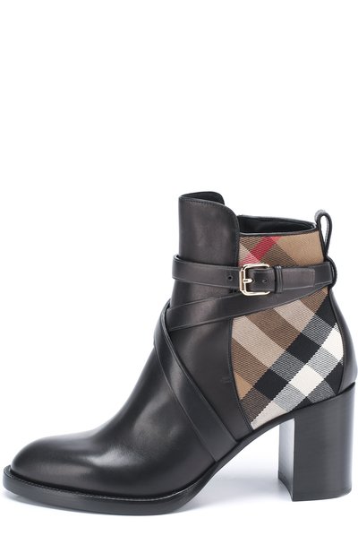 Кожаные ботильоны на устойчивом каблуке BURBERRY, арт. 4036482, фото 3