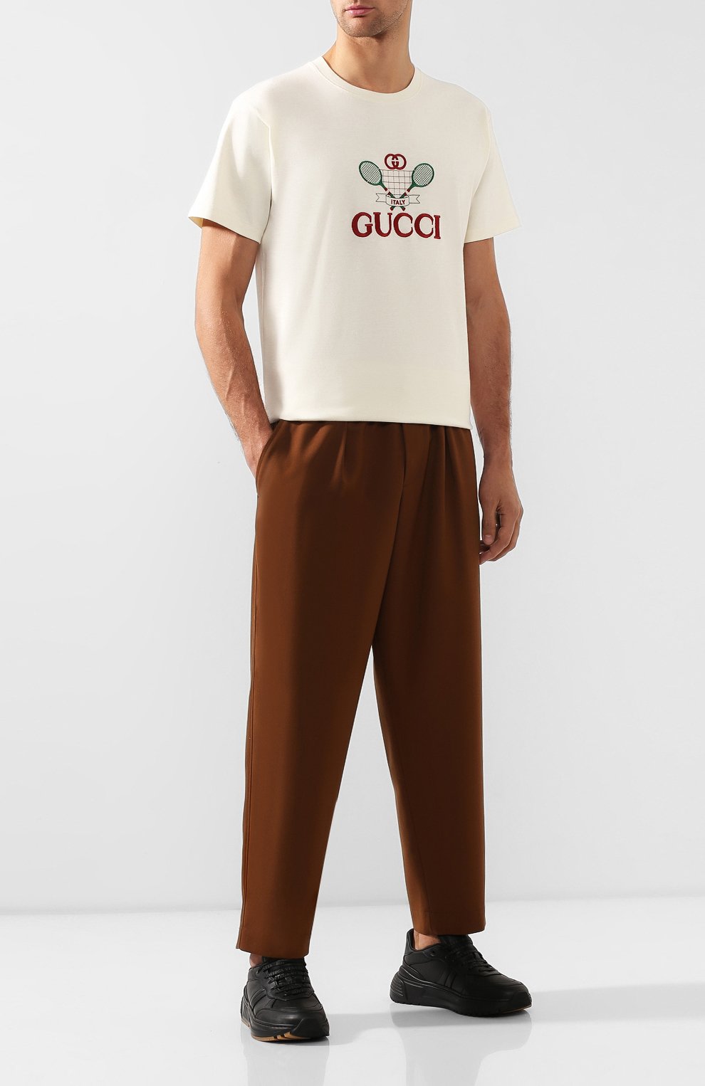 Хлопковая футболка GUCCI, арт. 548334/XJBLE, фото 2