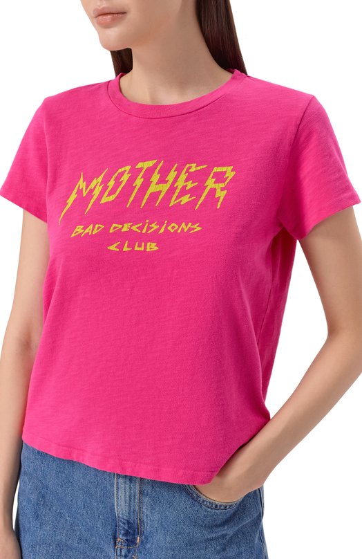 Хлопковая футболка Mother 8621-601/0 Розовый  8621-601/0 Фото 5