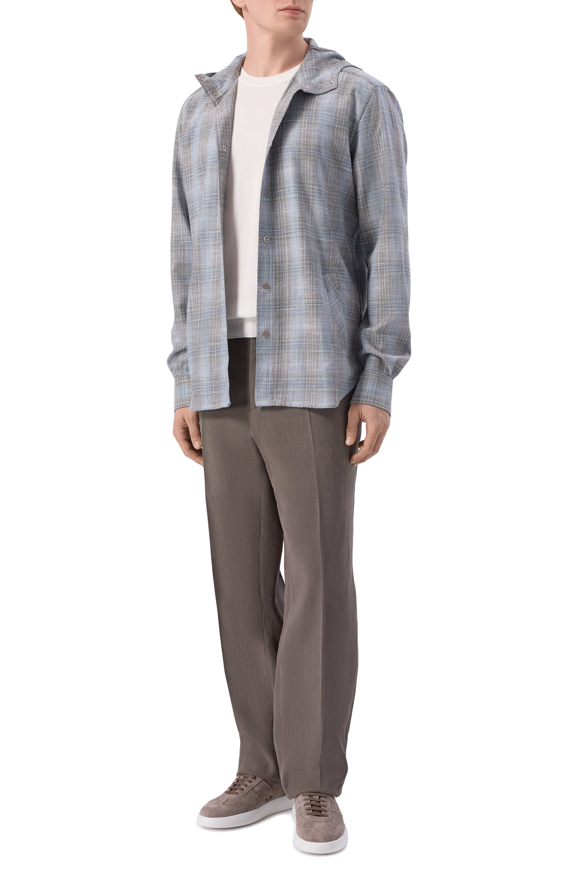 Рубашка из шерсти и шелка KITON, арт. UMCMARK0628G10, фото 2