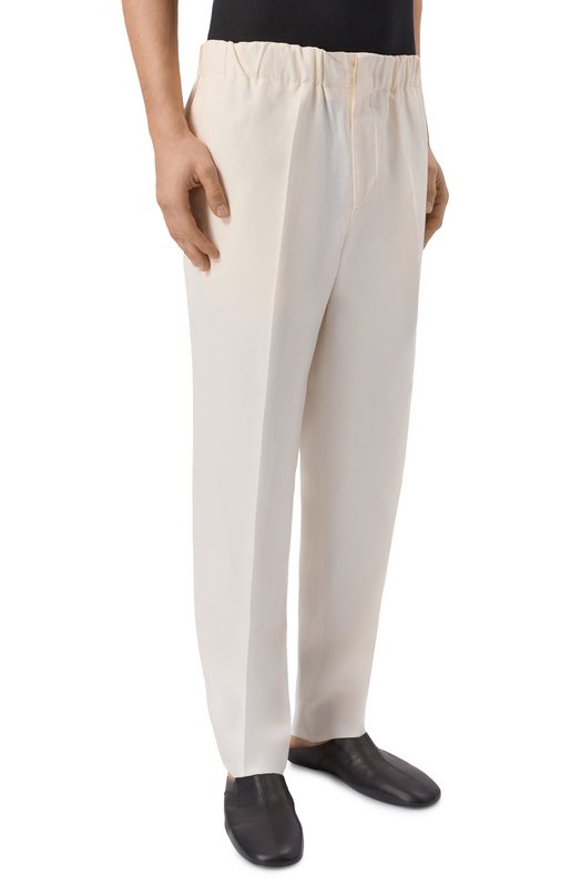 Брюки из вискозы и льна Laneus S6LAMAPA083 Кремовый  S6LAMAPA083 Фото 3
