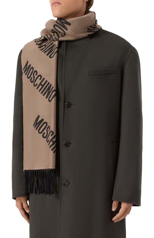 Шерстяной шарф Moschino 50234/M5873 Бежевый  50234/M5873 Фото 2