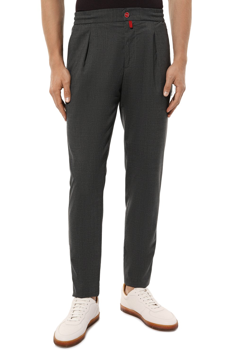 Шерстяные брюки KITON темно-серого цвета по цене 140500 руб., арт. UP1LACJ0752B, фото 3 Шерстяные брюки KITON, арт. UP1LACJ0752B, фото 3