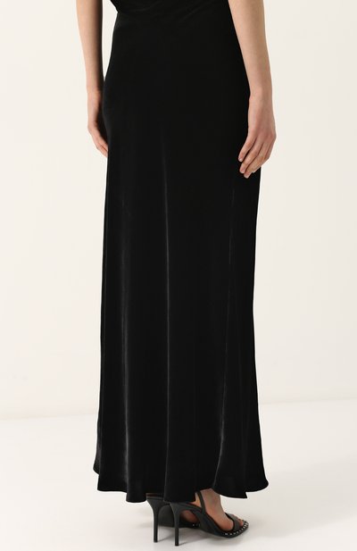 Однотонная бархатная юбка-макси TEGIN, арт. SS1838, фото 4