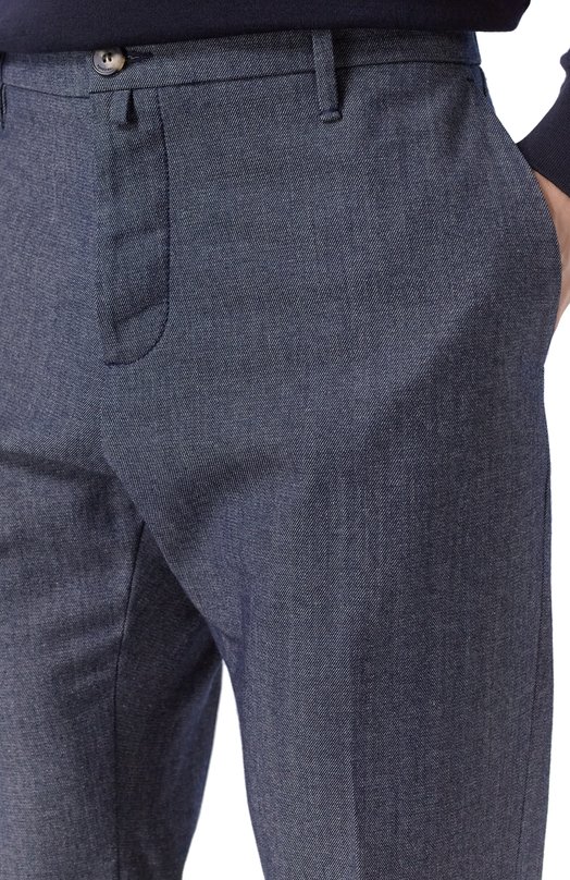 Брюки из хлопка и шерсти Jacob Cohen JUM_PT026 001 S4307 RW Синий  JUM_PT026 001 S4307 RW Фото 5