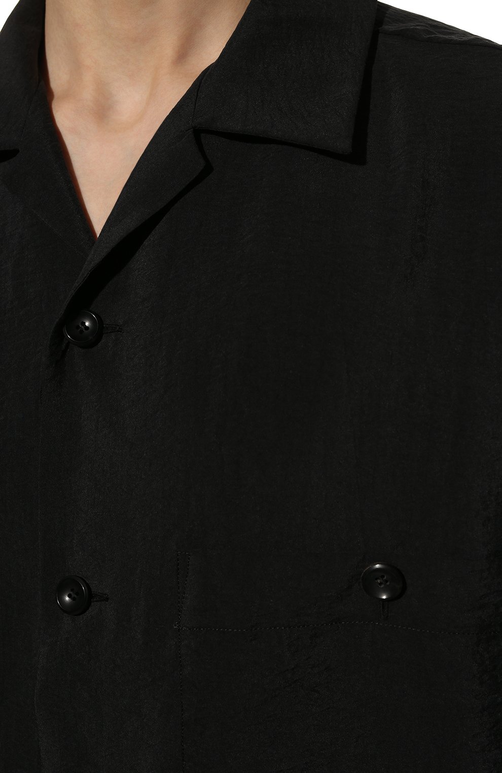 Шелковая куртка-рубашка KAZUYUKI KUMAGAI черного цвета по цене 63800 руб., арт. AS21-010, фото 5 Шелковая куртка-рубашка KAZUYUKI KUMAGAI, арт. AS21-010, фото 5