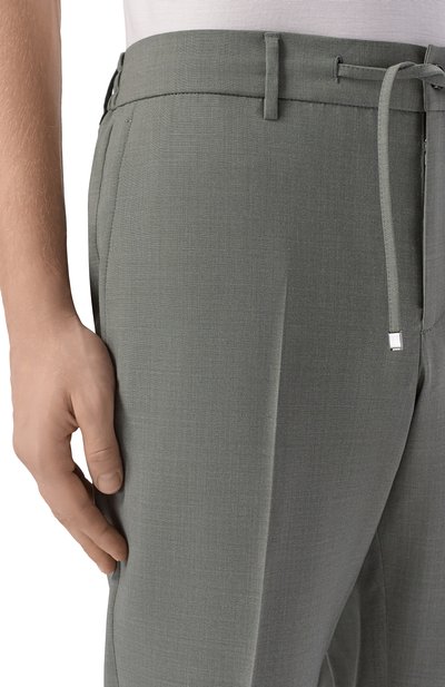 Брюки из шерсти и вискозы BERWICH светло-зеленого цвета по цене 39750 руб., арт. SPIAGGIA 20/ZG1350, фото 5 Брюки из шерсти и вискозы BERWICH, арт. SPIAGGIA 20/ZG1350, фото 5