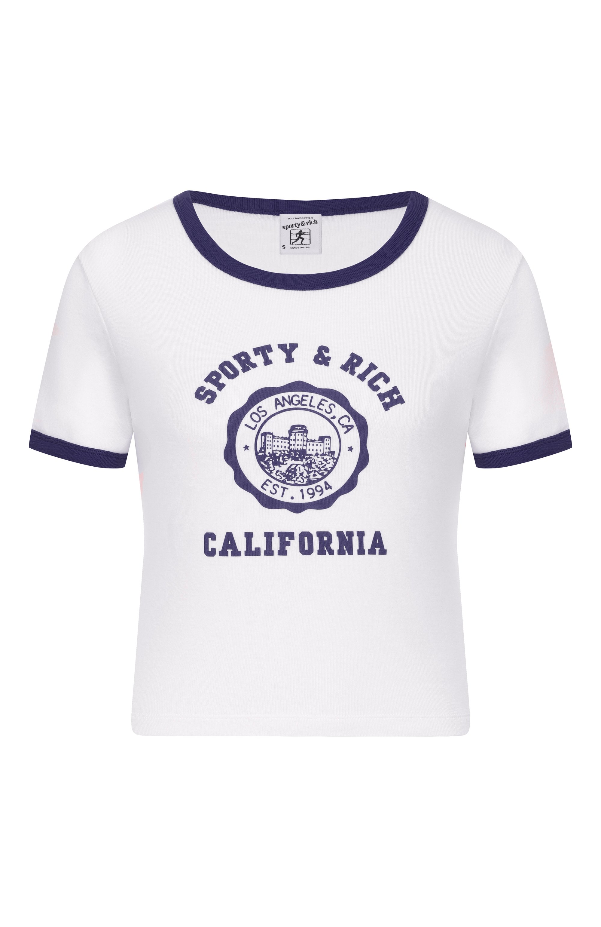 Хлопковая футболка SPORTY AND RICH, арт. T0073710509WH50, фото 1