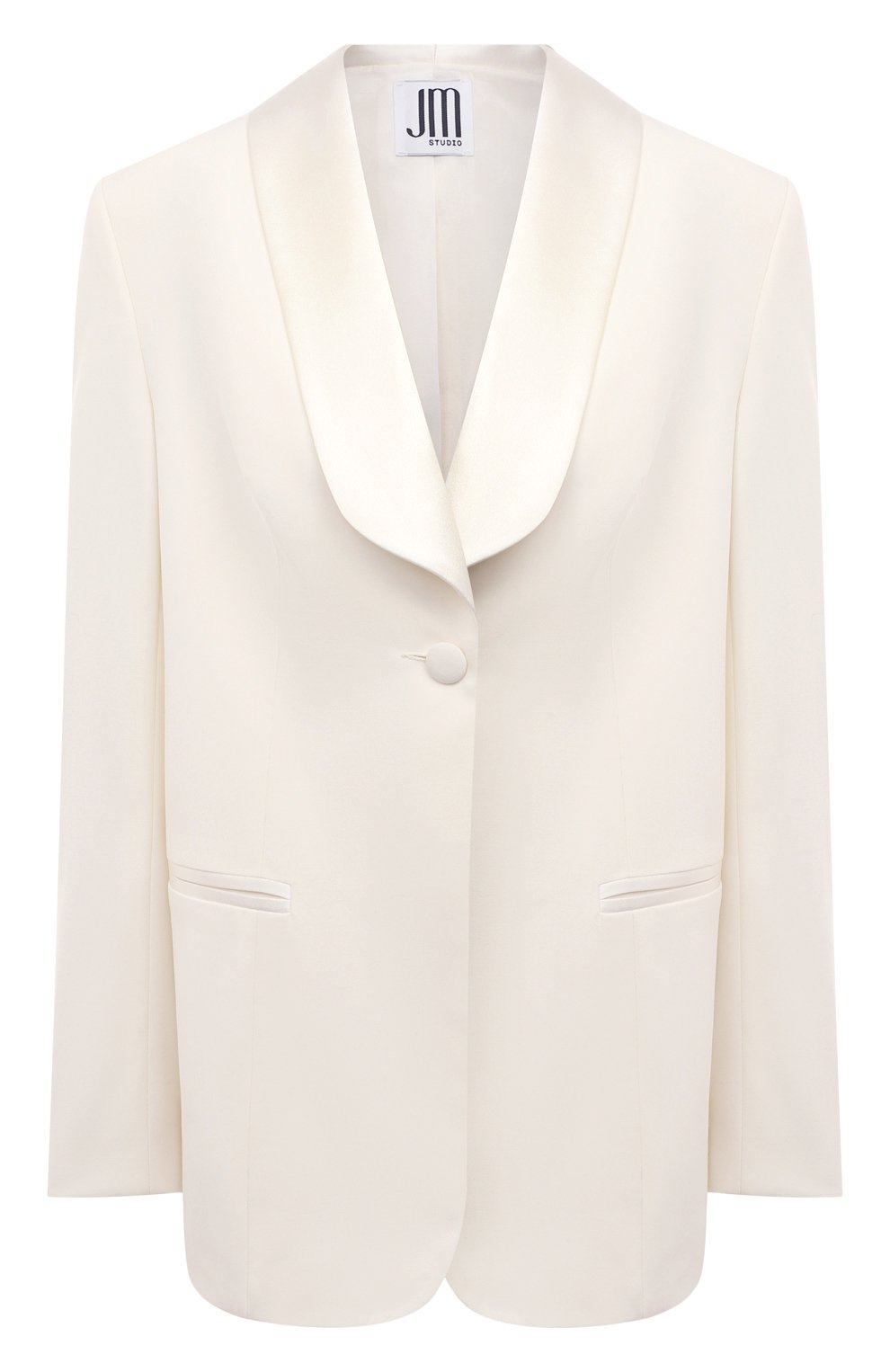Шерстяной жакет JM STUDIO молочного цвета по цене 52000 руб., арт. ns222319, фото 1 Шерстяной жакет JM STUDIO, арт. ns222319, фото 1