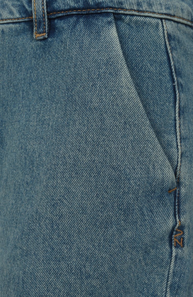 Женские джинсовые шорты ZADIG AND VOLTAIRE голубого цвета, арт. WWBS01157 | Фото 6 (Автоматизация ТО: Проставлено; Материал подклада: Хлопок; Автоматизация состава: Проставлено; Материал внешний: Хлопок, Деним; Длина Ж (юбки, платья, шорты): Мини; Стили: Кэжуэл; Кросс-КТ: Деним)