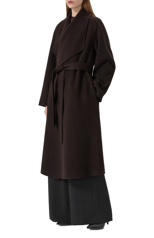 Шерстяное пальто Ivy Oak I0111048/CARRIE R0SE_ Коричневый  I0111048/CARRIE R0SE_ Фото 3