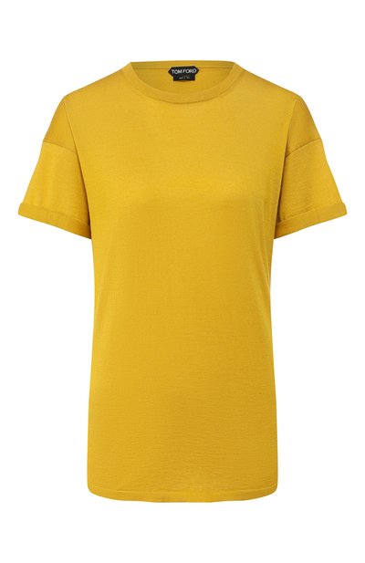 Женская футболка из кашемира и шелка TOM FORD, арт. MAK949-YAX087