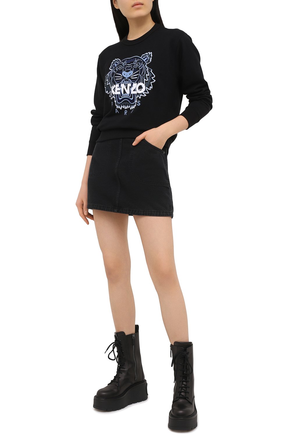 Хлопковый свитшот KENZO, арт. FB52SW8244XA, фото 2