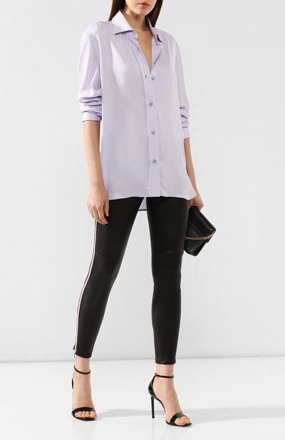 Кожаные брюки ALEXANDER MCQUEEN, арт. 585024/Q5AA8, фото 2