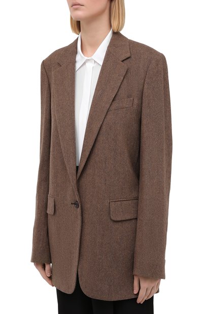 Шерстяной жакет DRIES VAN NOTEN коричневого цвета по цене 105500 руб., арт. 202-10430-1041, фото 3 Шерстяной жакет DRIES VAN NOTEN, арт. 202-10430-1041, фото 3