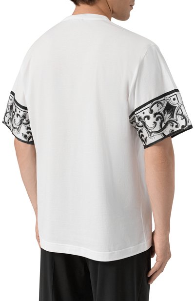 Футболка из хлопка и шелка DOLCE & GABBANA, арт. G8SB2T/G708Y, фото 4