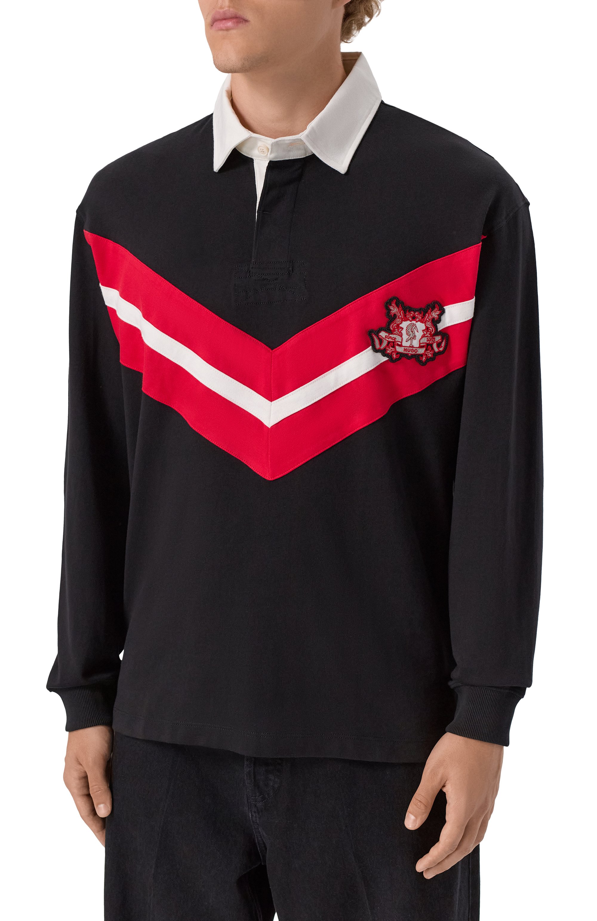 Хлопковое поло HUGO, арт. 50542958, фото 3