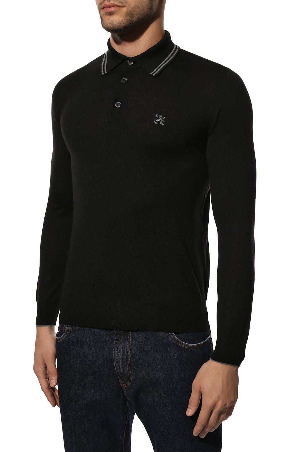 Поло из шерсти и шелка ZILLI, арт. MBY-PB008-FLASH/ML01, фото 3