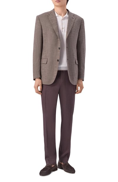 Брюки изо льна и вискозы BOSS, арт. 50561973, фото 2