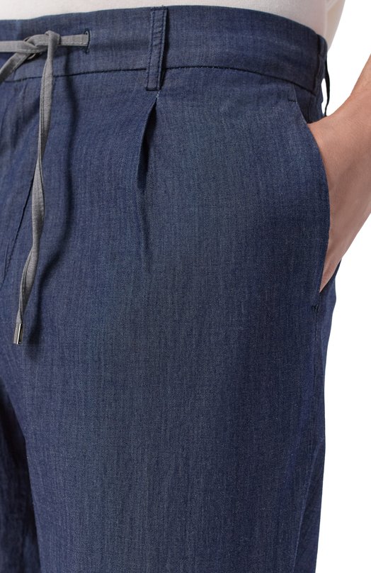 Хлопковые брюки Berwich SPIAGGIA 1P-GD/AL1717X Синий  SPIAGGIA 1P-GD/AL1717X Фото 5