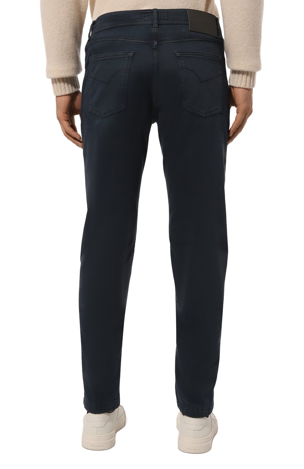 Брюки из хлопка и кашемира MARCO PESCAROLO темно-синего цвета по цене 58150 руб., арт. NERAN0M/5003, фото 4 Брюки из хлопка и кашемира MARCO PESCAROLO, арт. NERAN0M/5003, фото 4