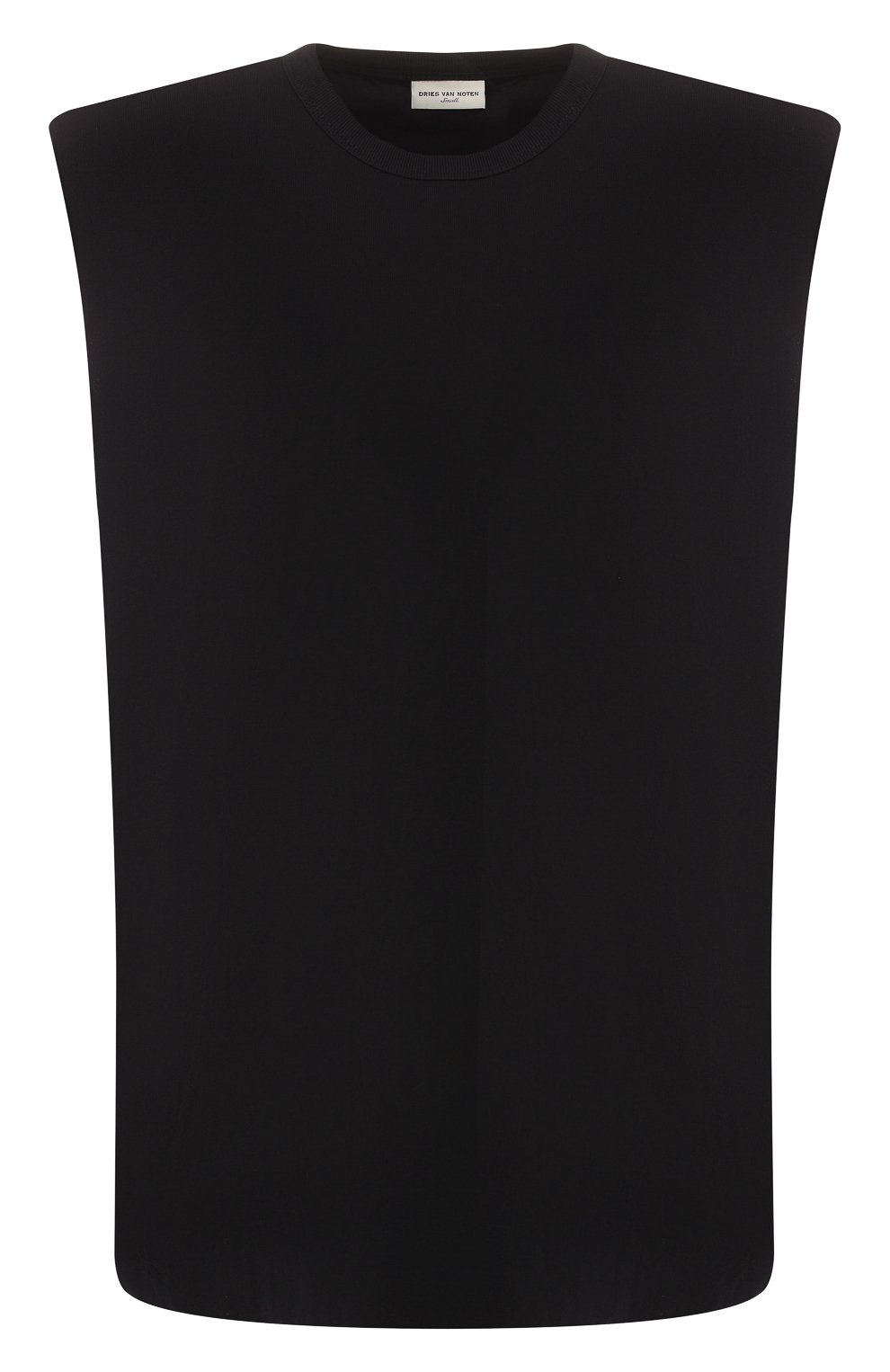 Хлопковая футболка DRIES VAN NOTEN черного цвета по цене 21250 руб., арт. 191-11135-7614, фото 1 Хлопковая футболка DRIES VAN NOTEN, арт. 191-11135-7614, фото 1