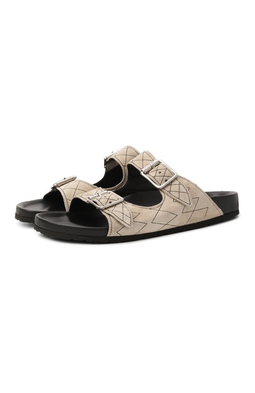 Замшевые шлепанцы Dondup WS323/PL0556D XXX Бежевый WS323/PL0556D XXX