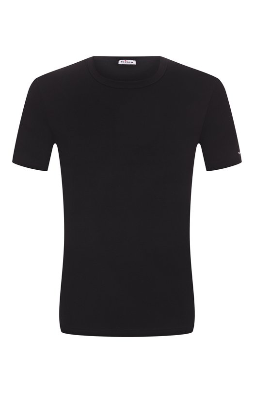 Хлопковая футболка Kiton UNWM008K0275H01 Чёрный UNWM008K0275H01