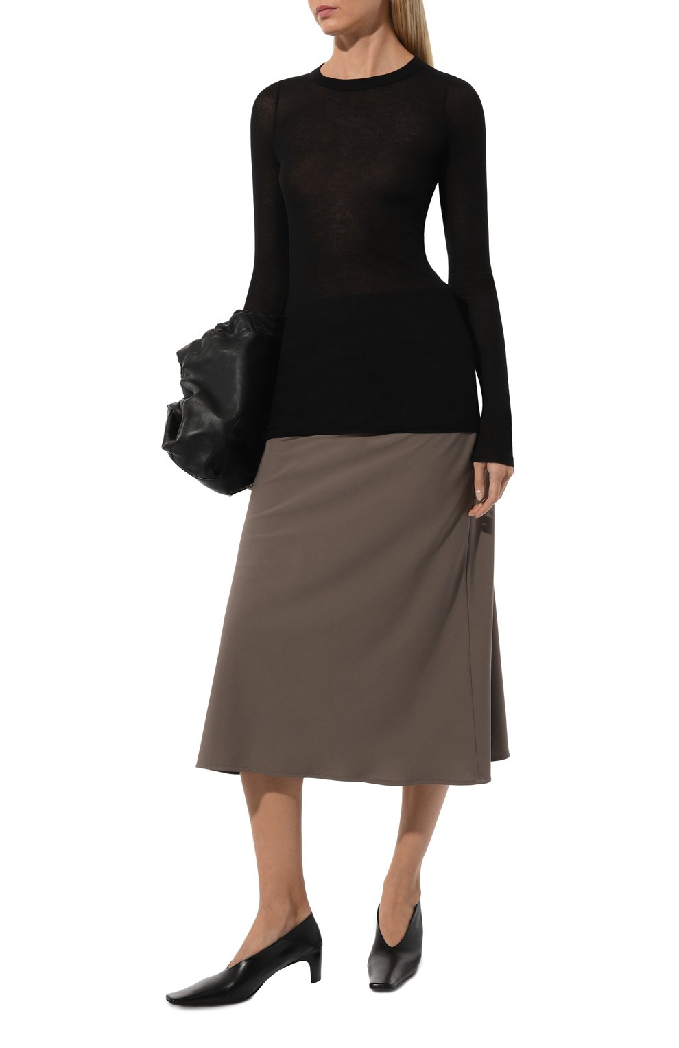 Пуловер из вискозы и шелка RICK OWENS черного цвета по цене 39050 руб., арт. RP02C1202/RC, фото 2 Пуловер из вискозы и шелка RICK OWENS, арт. RP02C1202/RC, фото 2