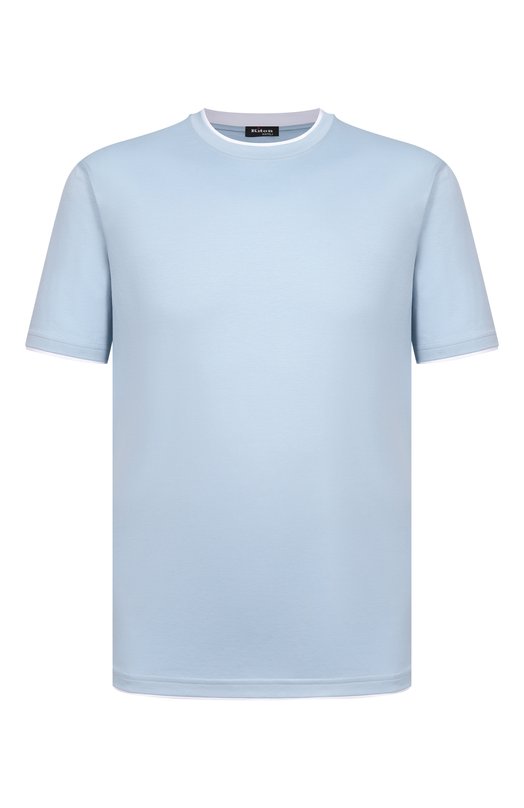 Хлопковая футболка Kiton UMK0970 Голубой UMK0970