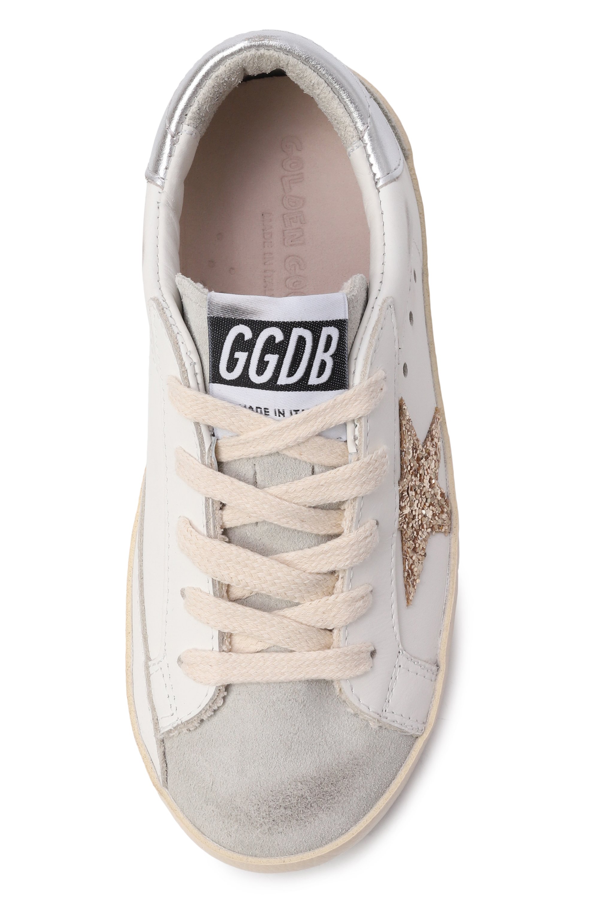 Кожаные кеды super-star GOLDEN GOOSE DELUXE BRAND, арт. GYF00102.F008030, фото 4