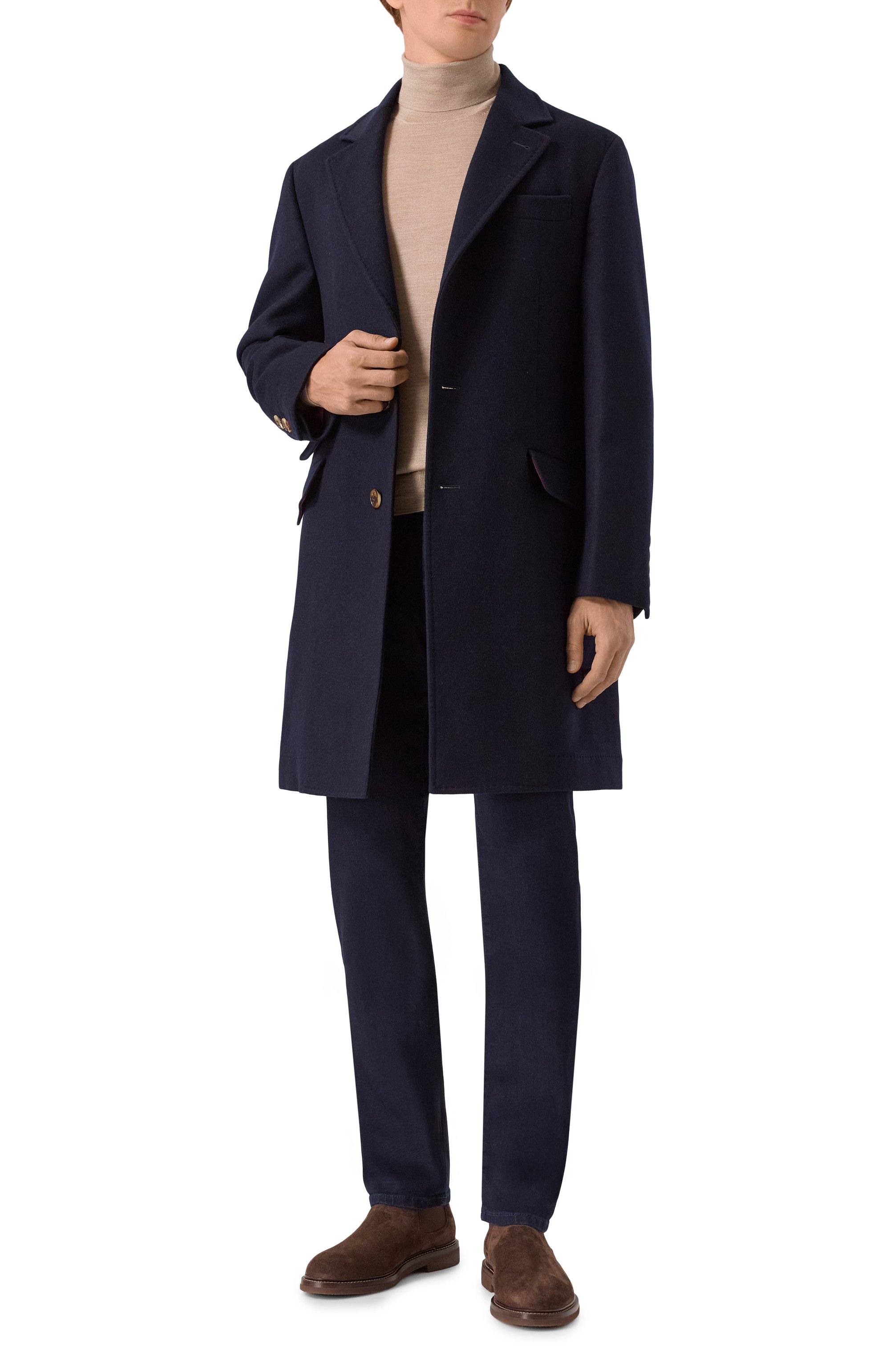 Шерстяное пальто BRUNELLO CUCINELLI темно-синего цвета по цене 615000 руб., арт. MY4969039, фото 2 Шерстяное пальто BRUNELLO CUCINELLI, арт. MY4969039, фото 2