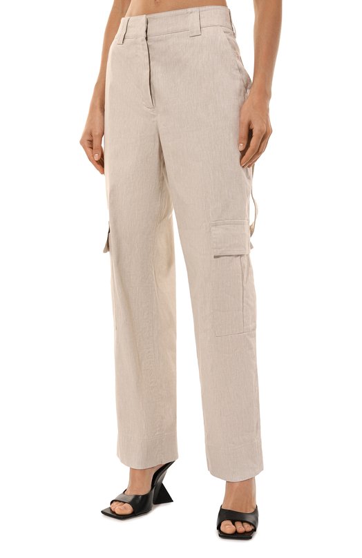 

Брюки-карго изо льна и хлопка Cruciani, Бежевый