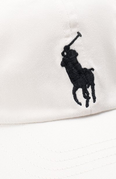 Хлопковая бейсболка POLO RALPH LAUREN белого цвета по цене 4660 руб., арт. 323785654, фото 3 Хлопковая бейсболка POLO RALPH LAUREN, арт. 323785654, фото 3