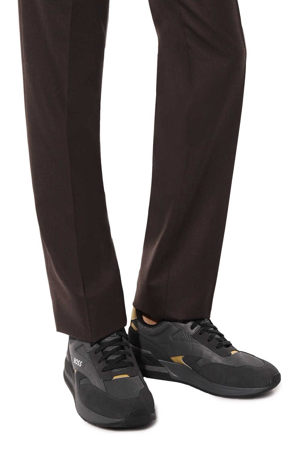 Комбинированные кроссовки BOSS, арт. 50499076, фото 3